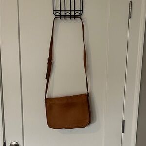 Mark & Graham Tan Leather Messenger Bag